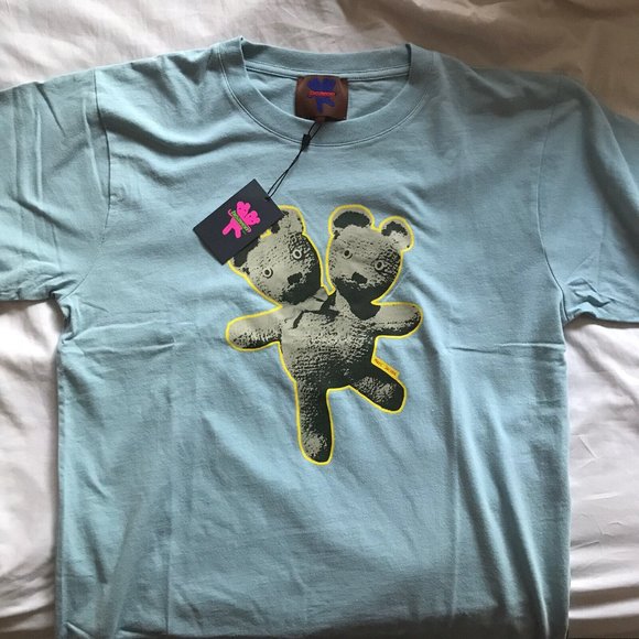 HEAVEN by MARC JACOBS DOUBLE-HEADED TEDDY BEAR T-SHIRT BLUE L NEW W/ TAGS! - Picture 10 of 12